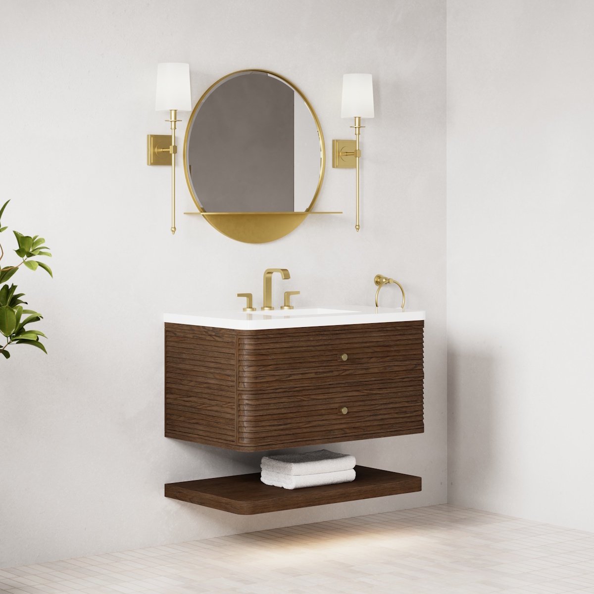 Brown vanity