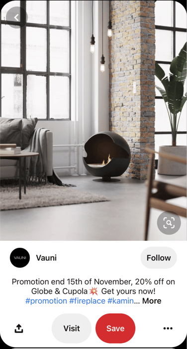 Vauni Pinterest example